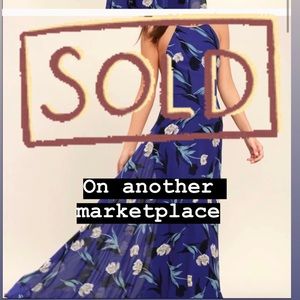 ❗️offers accepted❗️ Royal Blue Floral Lace-Up Maxi